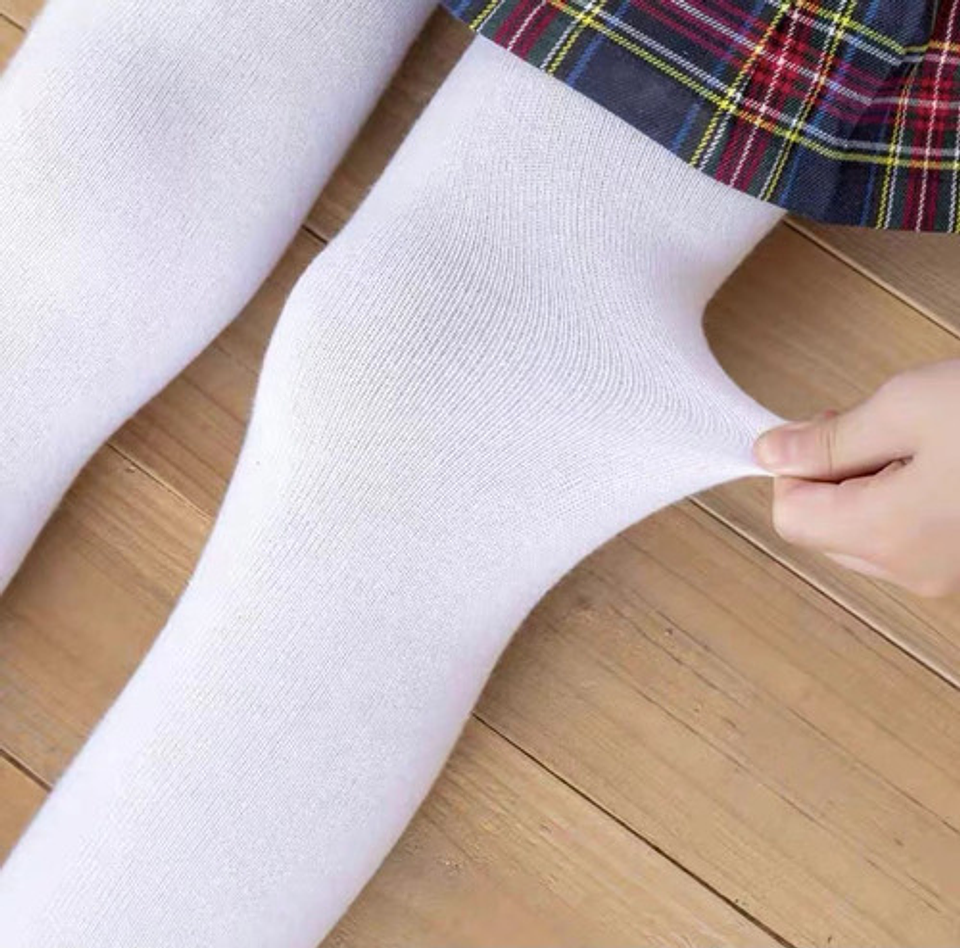 3 Unidades  Pantys Blancas Para Niñas Lisas 4