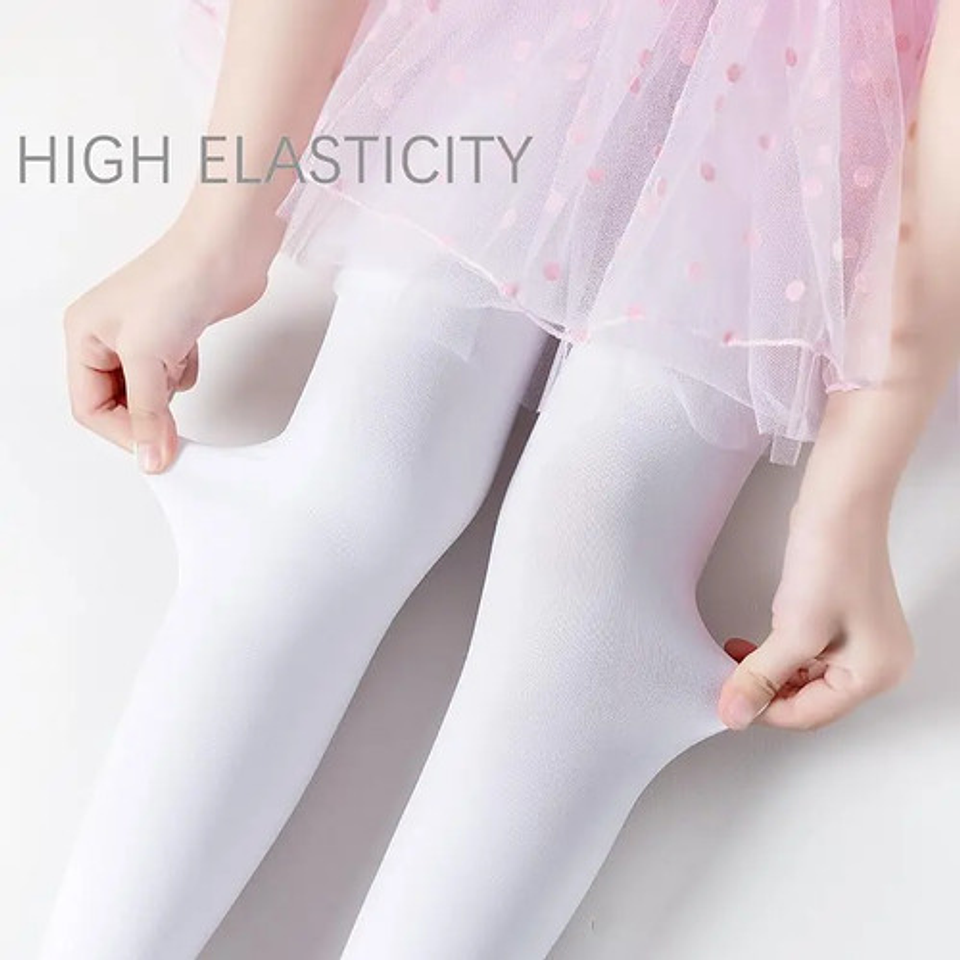 3 Unidades  Pantys Blancas Para Niñas Lisas 9