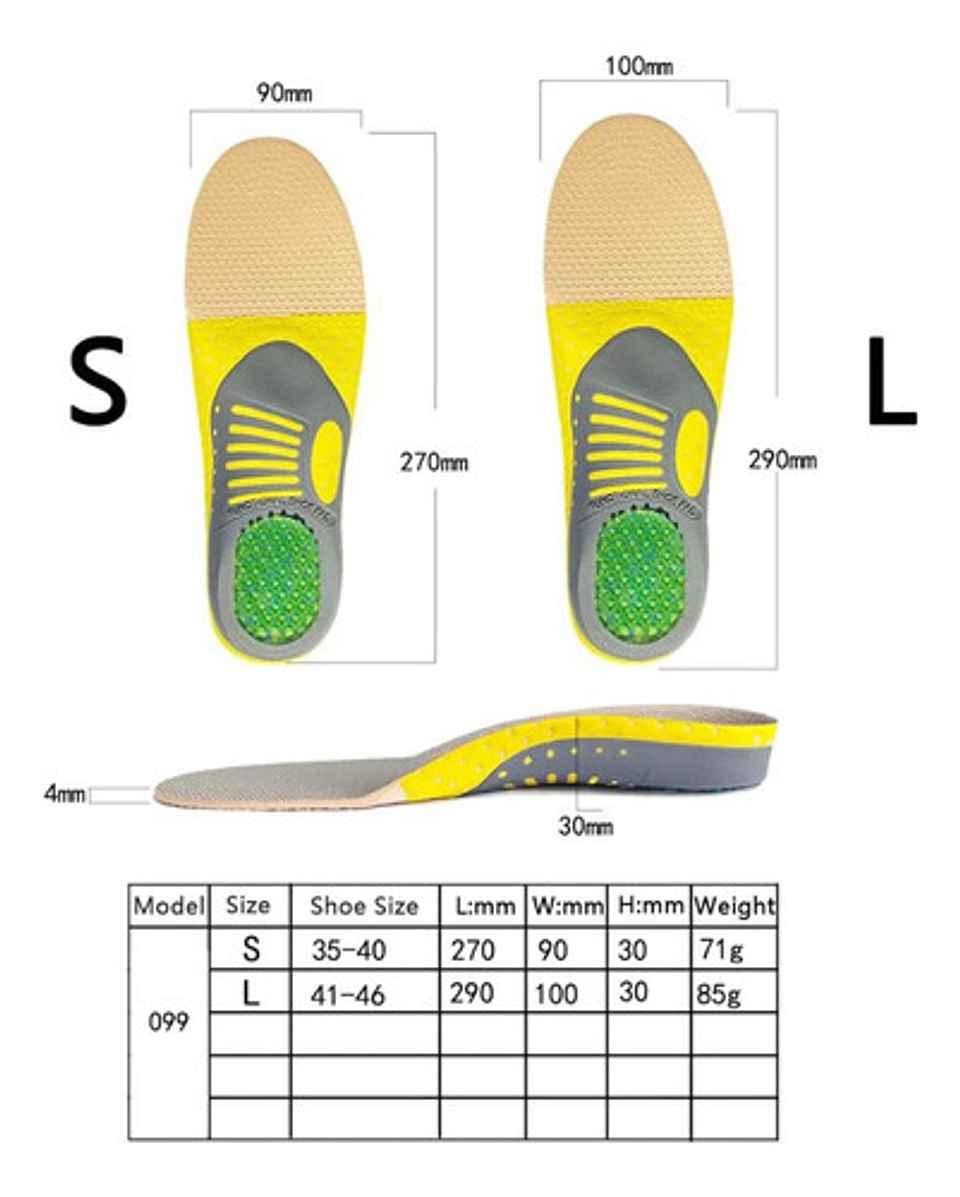 Plantillas Ortopédicas Premium Para Fascitis Plantar Unisex 5