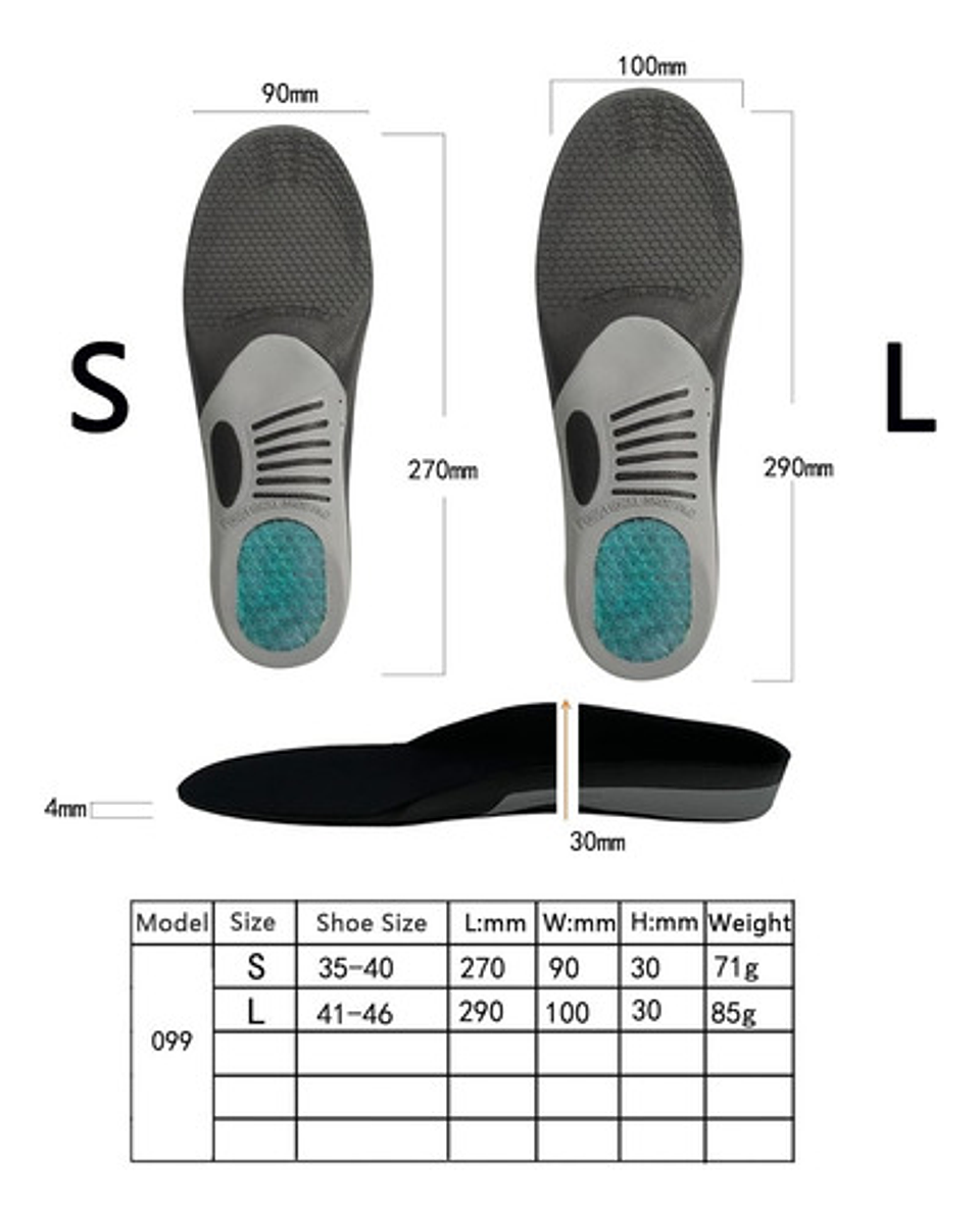 Plantillas Ortopédicas Premium Para Fascitis Plantar Unisex 14