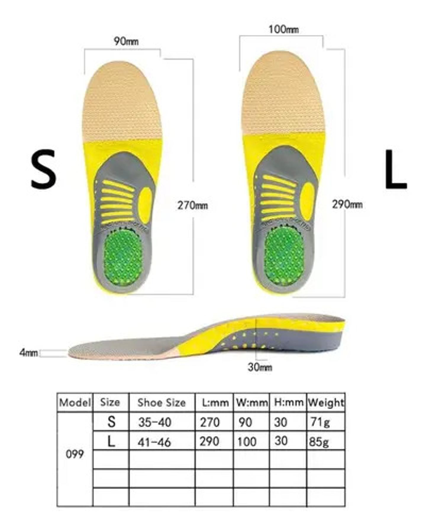 Plantillas Ortopédicas Premium Para Fascitis Plantar Unisex 19