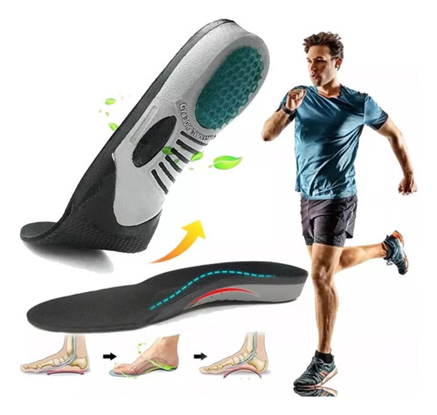 Plantillas Ortopédicas Premium Para Fascitis Plantar Unisex 26