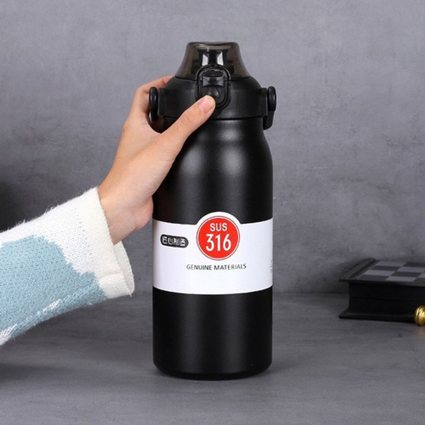Botella De Agua Deportiva De Acero Inoxidable 316 De 800ml 3