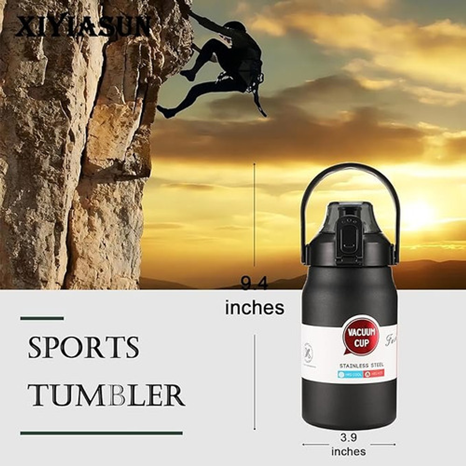 Botella De Agua Deportiva De Acero Inoxidable 316 De 800ml 8