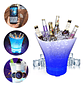 Cubitera Hielera Con Luz Led 5l Para Fiesta Hogar Bar Blanco Lisa - Miniatura 1