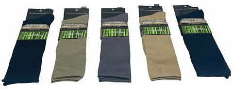 6 Pares Calcetin Cobre + Bambu Hombre Sin Costura Diabetico
