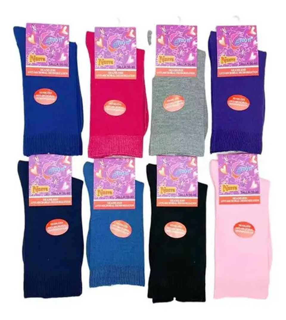 12 Pares Calcetín Diabéticos Mujer  Muy Comoda 1