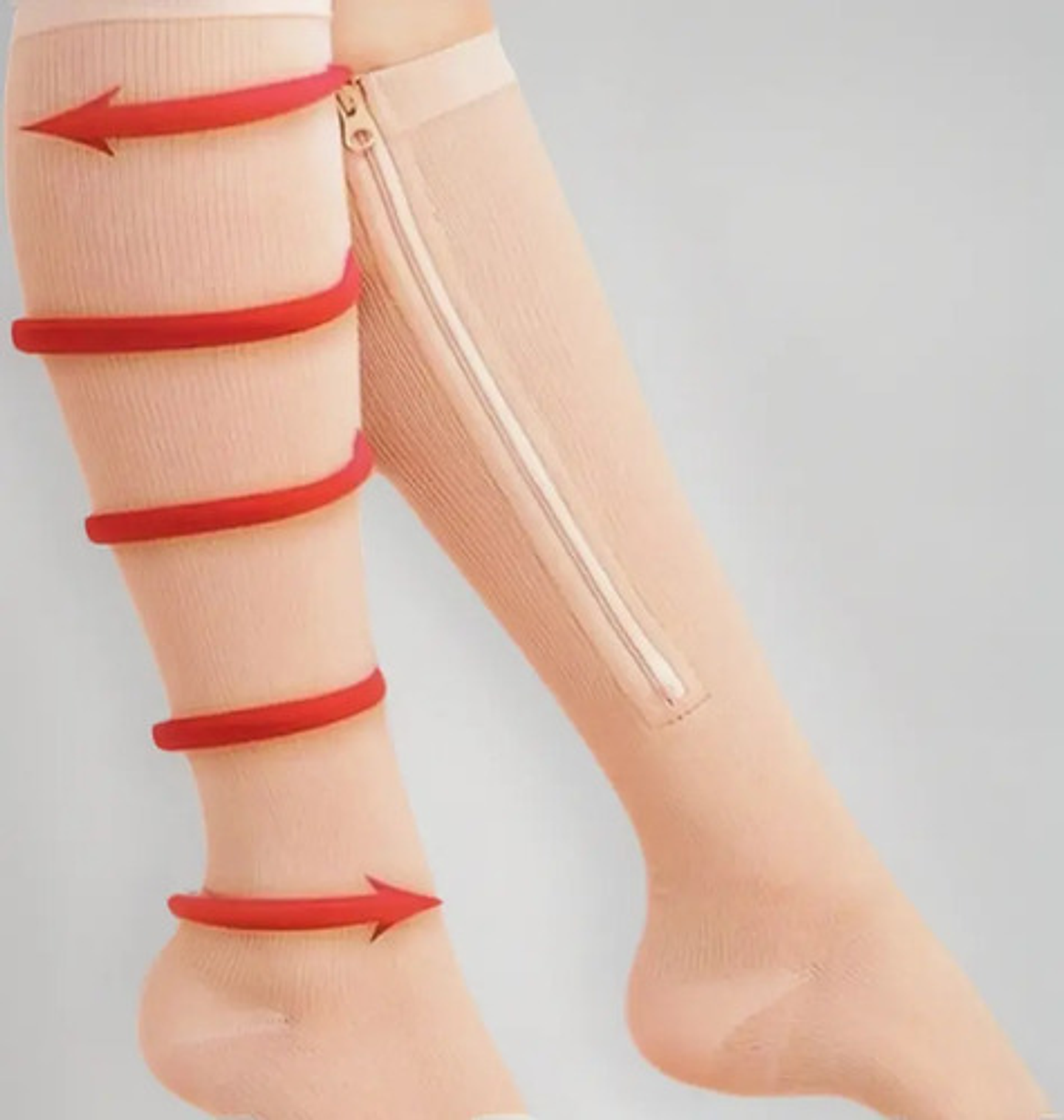 6 Pares Media Cierre Compresión Varices Larga Calceta 1