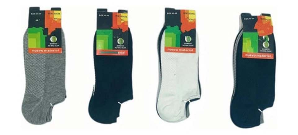 6 Pares  Calcetín Deportivo Tobillero Fibra De Bambú C11 1