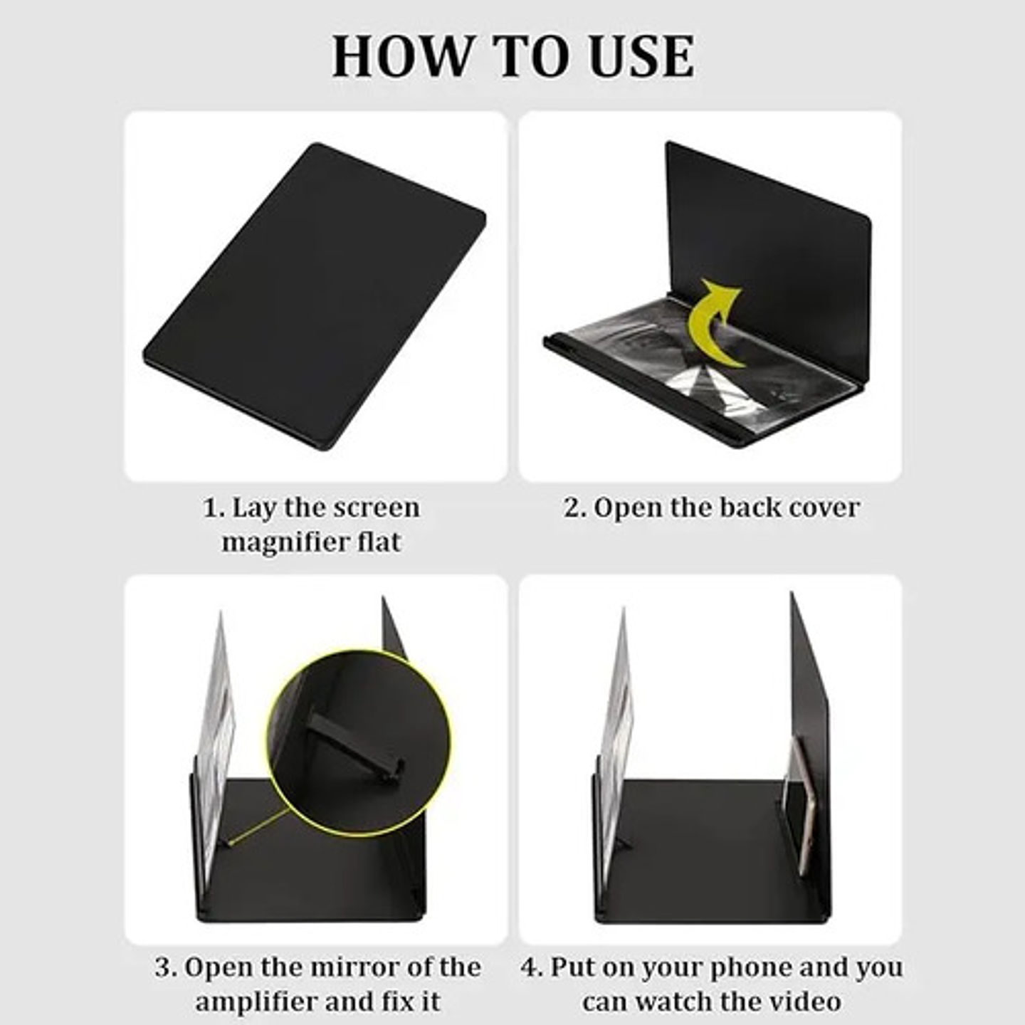 Amplificador Vídeo Hd Lupa Pantalla Teléfono Móvil Celular 5