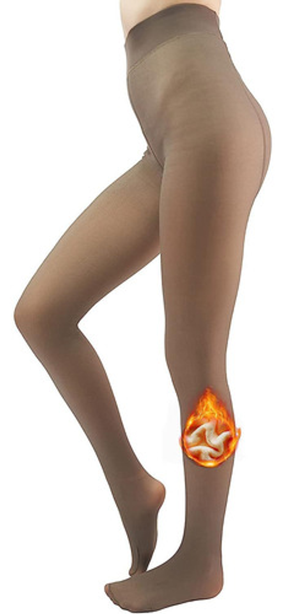 Calza Efecto Piel Panty Con Chiporro Invierno Con Pie 2