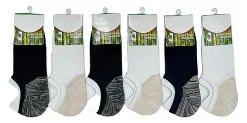6 Pares Calcetines Hombre Invisibles Cobre Con Bambú Algodón