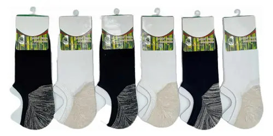 6 Pares Calcetines Hombre Invisibles Cobre Con Bambú Algodón 1