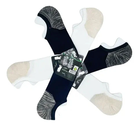 6 Pares Calcetines Hombre Invisibles Cobre Con Bambú Algodón