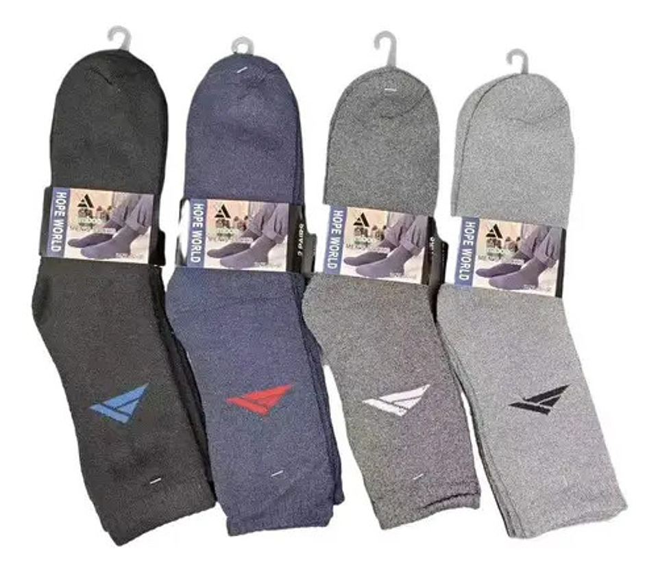 Pack 12pares Calcetin Bambú Hombre Grueso Invierno  1