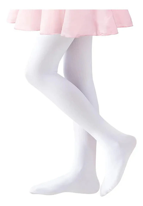 6 Unidades Pantys Blancas Para Niñas Lisas
