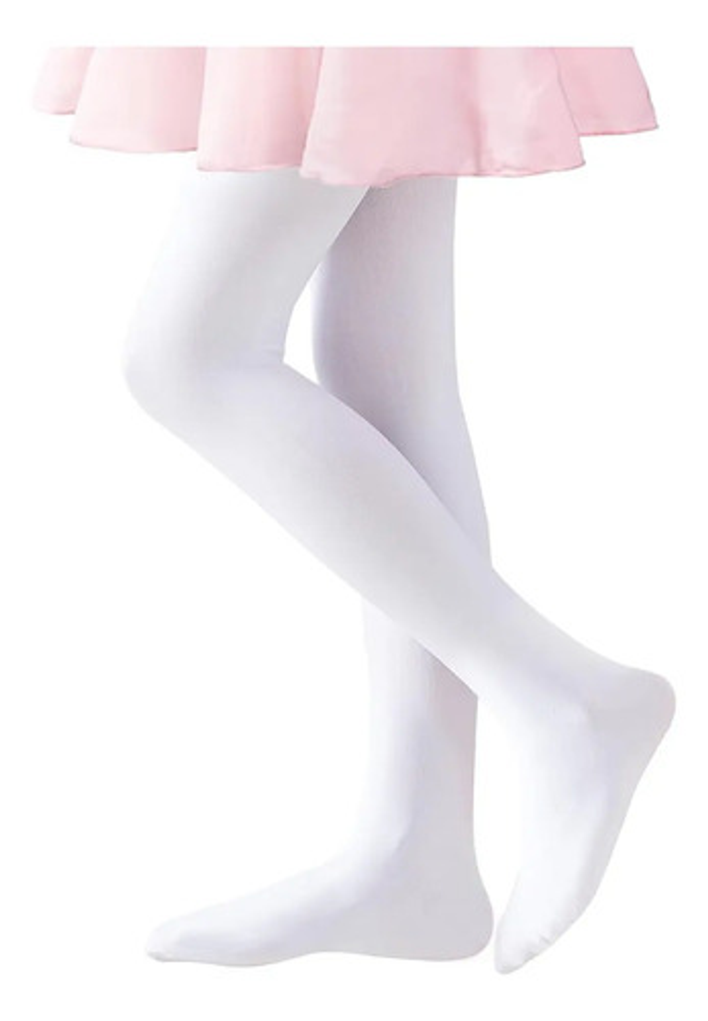 6 Unidades Pantys Blancas Para Niñas Lisas 1