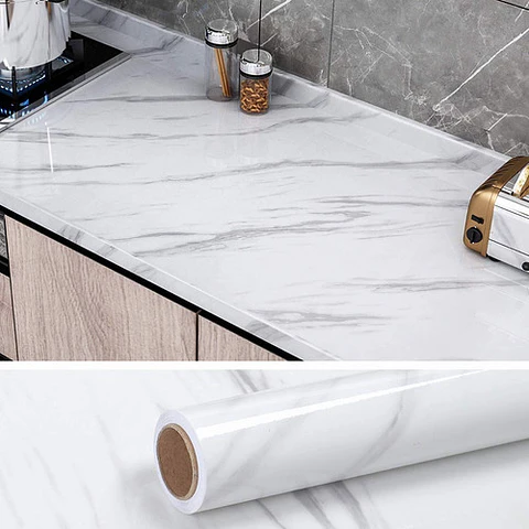 60cm*300cm Papel Tapiz Autoadhesivo Mármol Para Pared 2pc