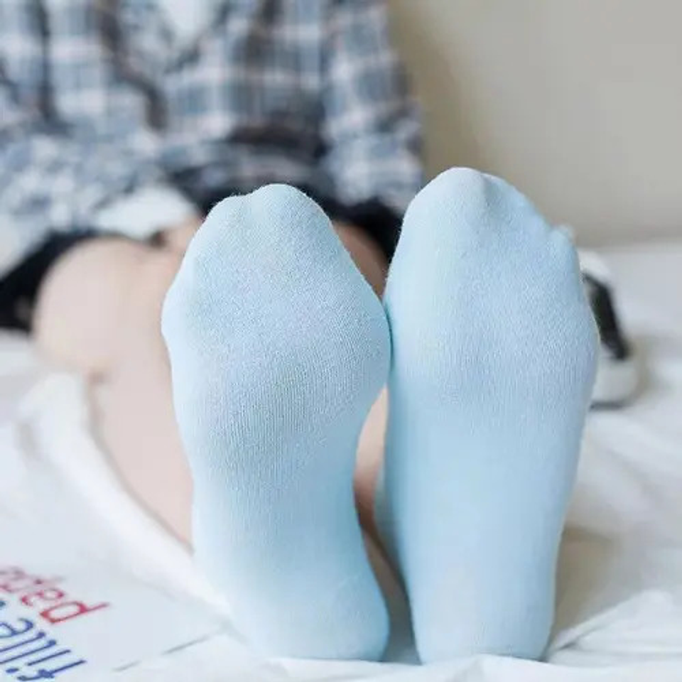 Pack 12 Pares Calcetines De Niña Bambú Liso 2 A 10 4