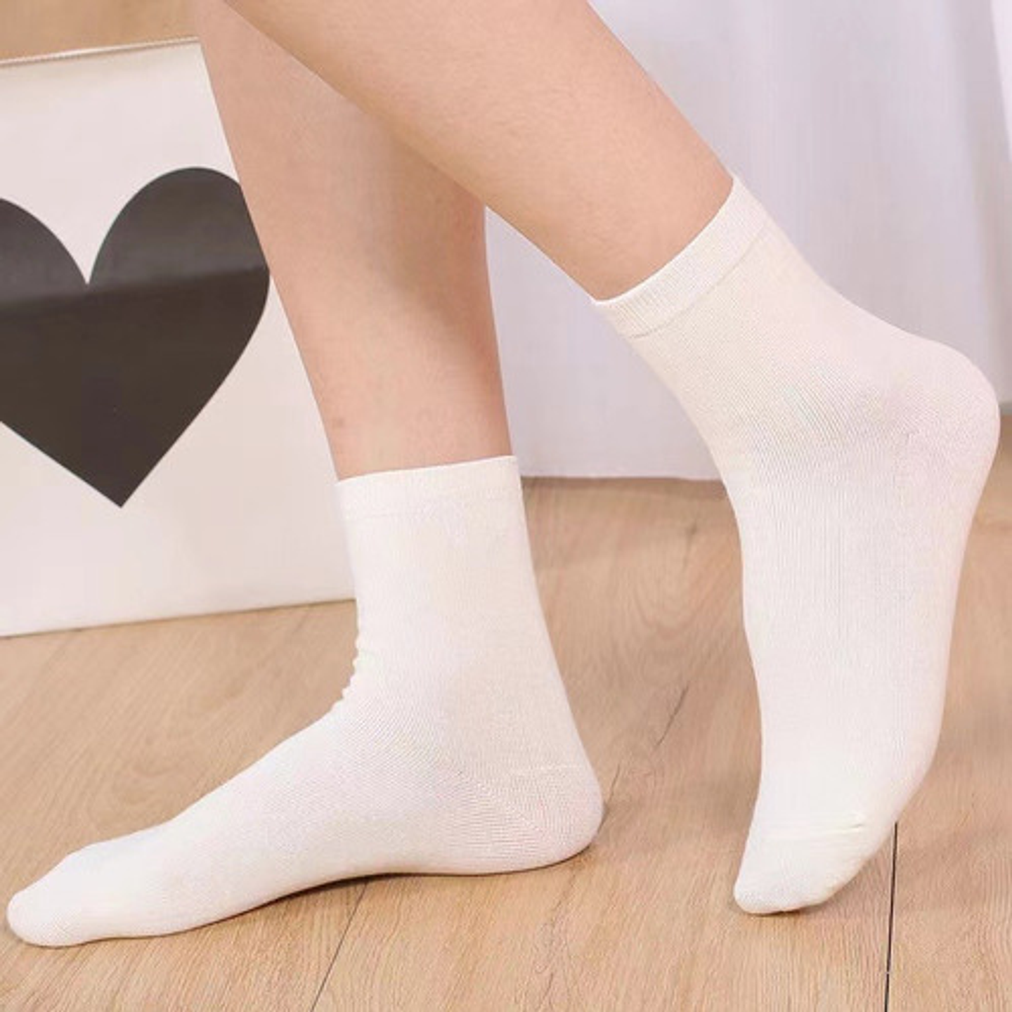 Pack 12 Pares Calcetines De Niña Bambú Liso 2 A 10 5