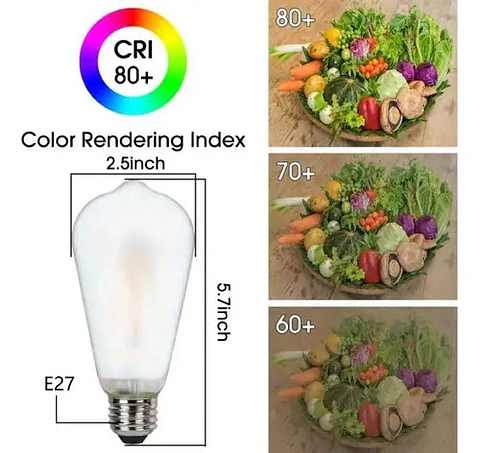 Ampolleta Vintage Filamento Led  E27 Luz Calida X6