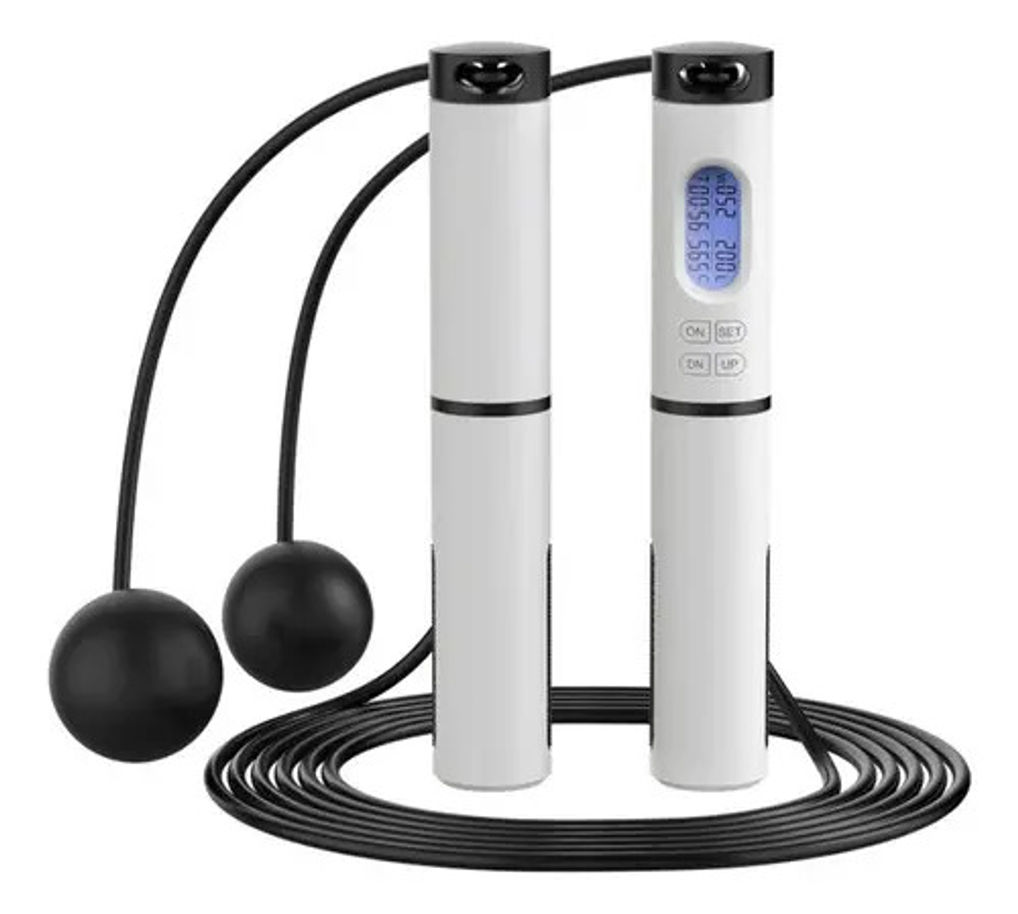 Cuerda De Saltar Inalámbrica Ajustable Con Contador Digital 1