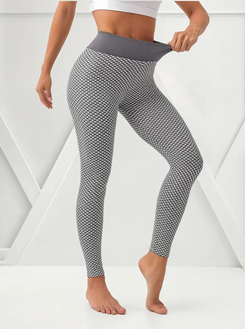 Calzas Texturizada Push Up Levanta Cola  Cintura Alta