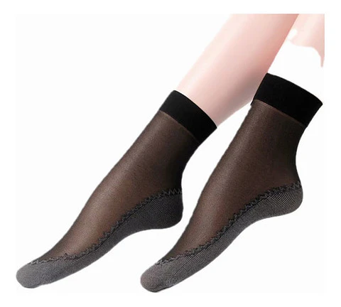 Pack 10 Pares Calcetines Panty Mujer Con Algodón