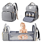 Mochila 3 En 1 Pañalera Cuna Y Mudador Portátil Para Bebés - Miniatura 1