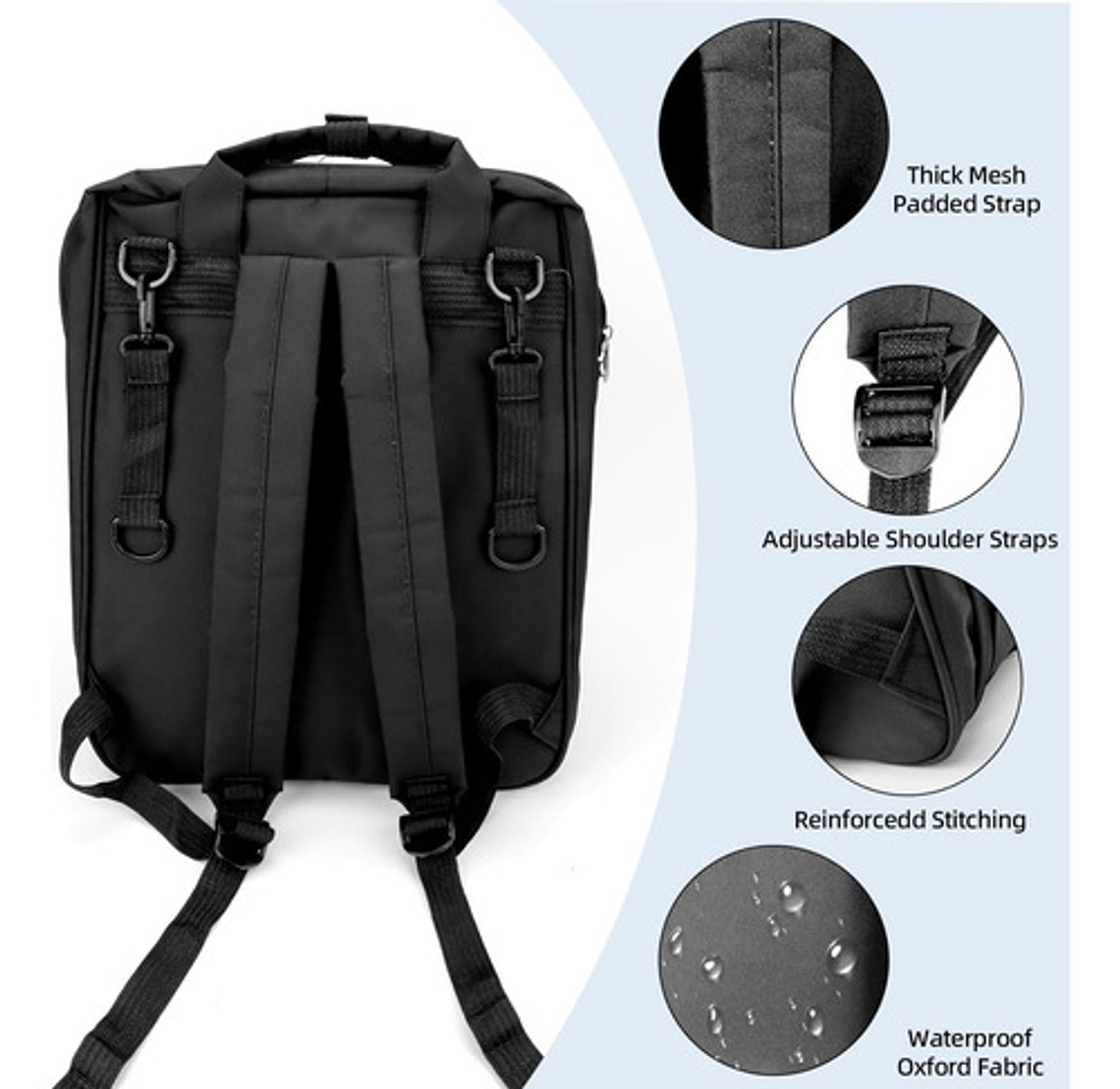 Mochila 3 En 1 Pañalera Cuna Y Mudador Portátil Para Bebés 11