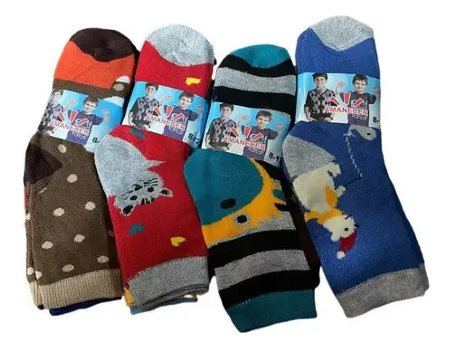 Pack 12 Calcetines De Niño Bambú Con Toalla Grueso 2 A 12 1