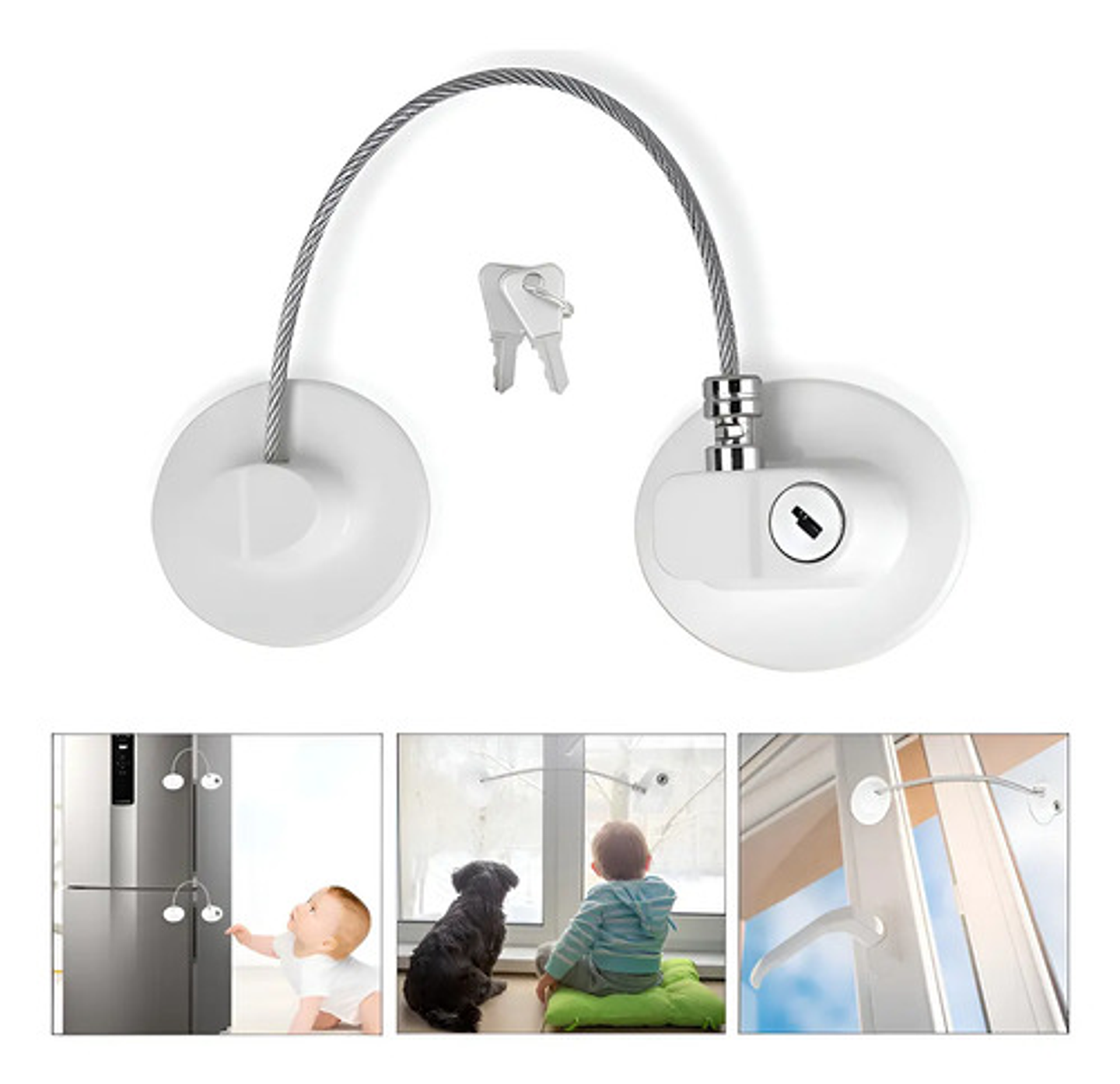 Pack 10 Seguros Niños/ Bebés Puertas Y Cajones Blanco 1