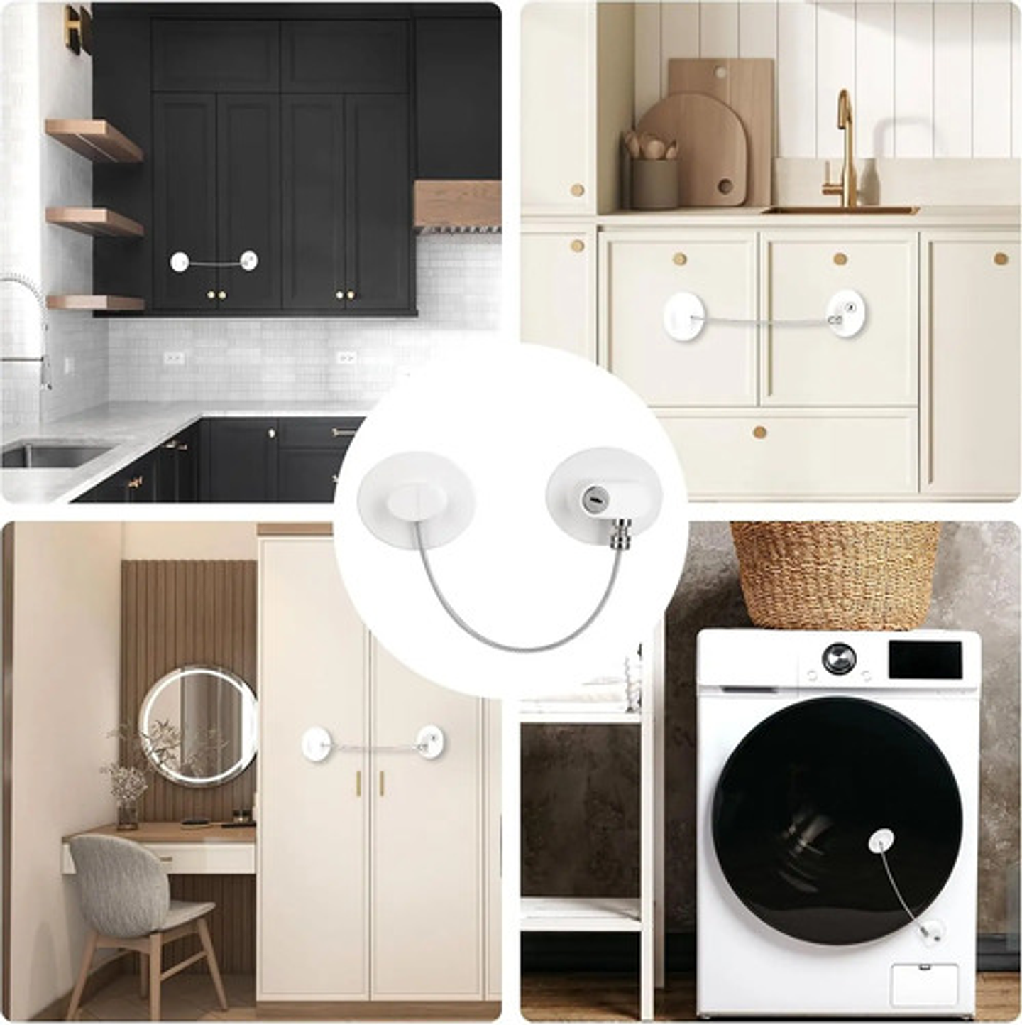 Pack 10 Seguros Niños/ Bebés Puertas Y Cajones Blanco 2