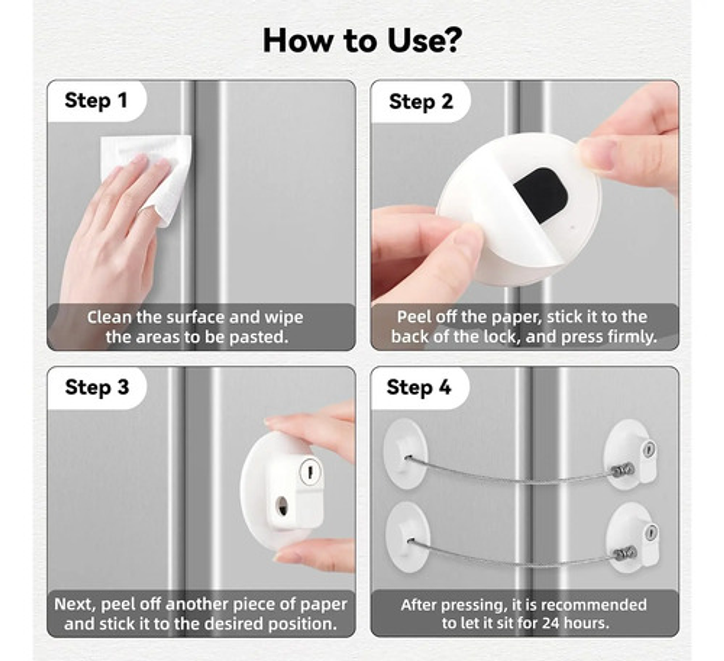 Pack 10 Seguros Niños/ Bebés Puertas Y Cajones Blanco 4