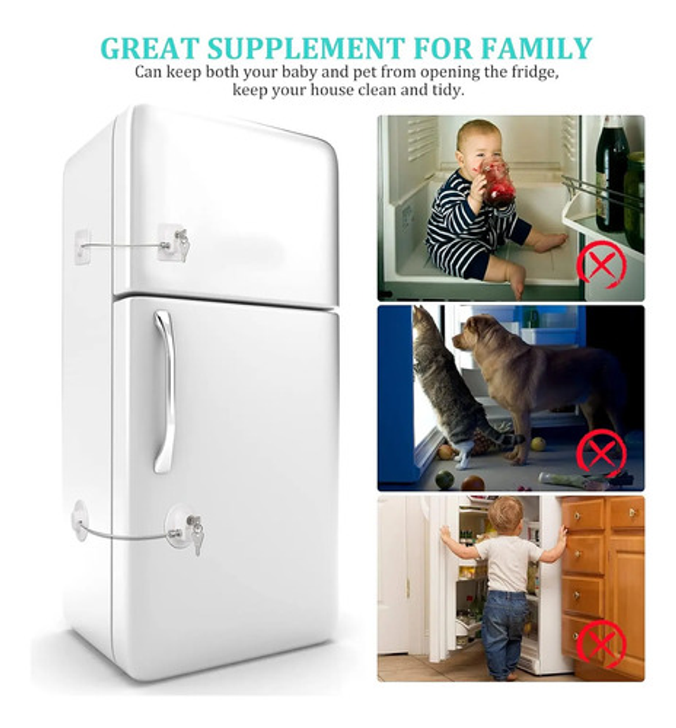 Pack 10 Seguros Niños/ Bebés Puertas Y Cajones Blanco 6