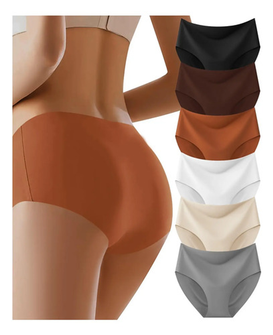 Pack 3 Calzon Mujer Invisible Sin Costura  1