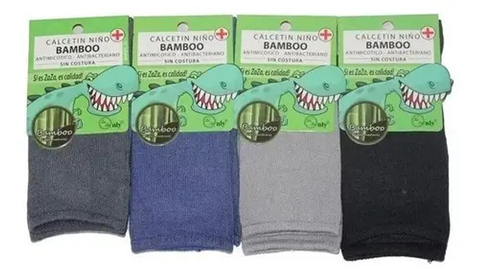 Pack 6 Calcetas De Bambu Sin Costura Para Niño 1