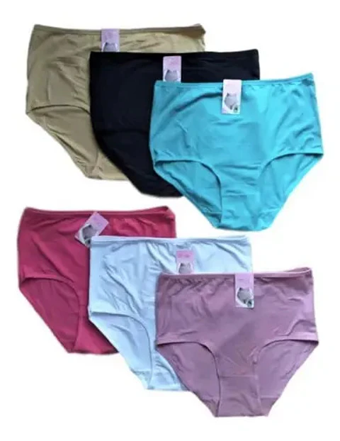 Pack 6 Calzones Bambu Tiro Alto Señora, Colores Surtidos