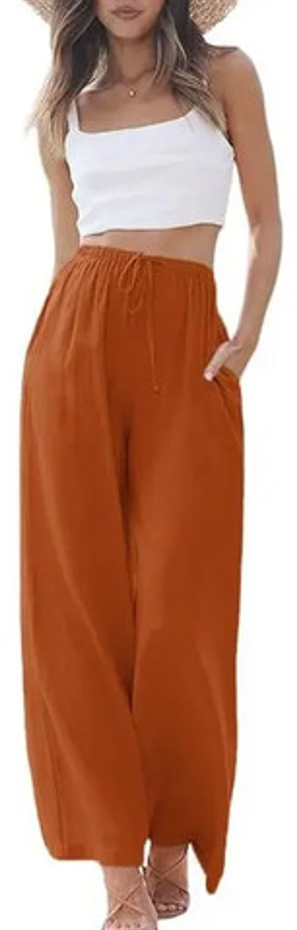 Pack 3 Pantalones Casuale Suelto De Bamboo Y Lino Para Mujer 2