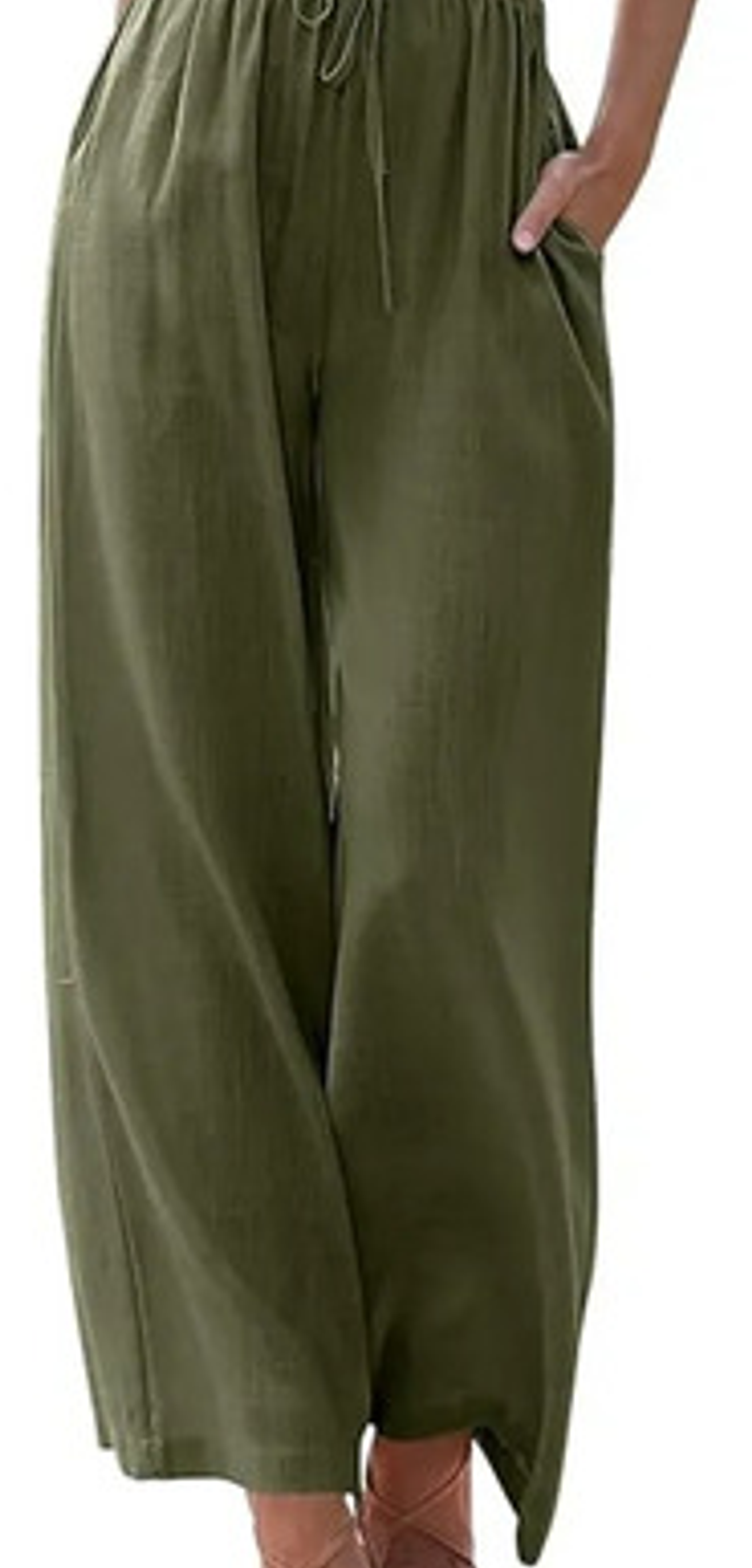 Pack 3 Pantalones Casuale Suelto De Bamboo Y Lino Para Mujer 6