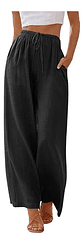Pack 3 Pantalones Casuale Suelto De Bamboo Y Lino Para Mujer - Miniatura 7