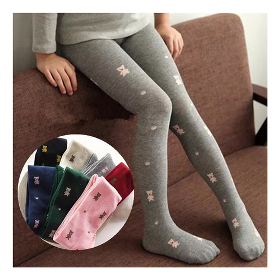 Pack 6 Pantys De Niña Algodón Buena Calida,osito 2