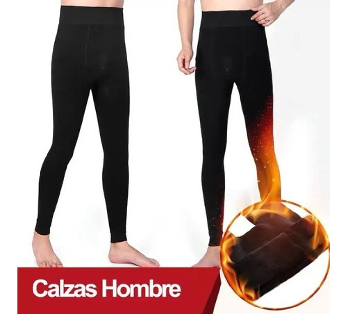 Pack 6 Calzas Polar Hombre . Con Bamboo . Elástico Y Elegant 3