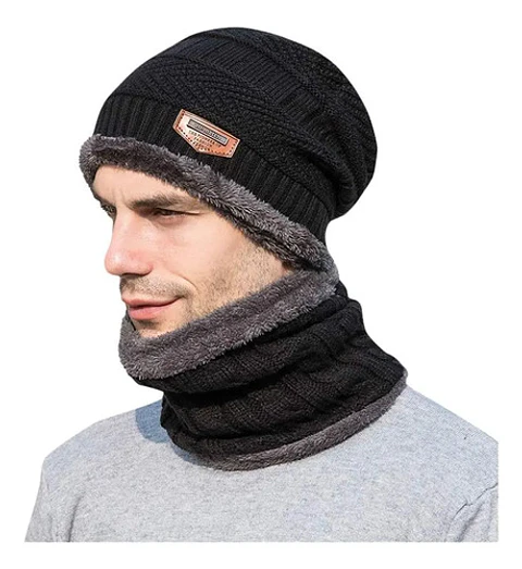 Gorro Invierno De Lana Con Interior Chiporro Cuello