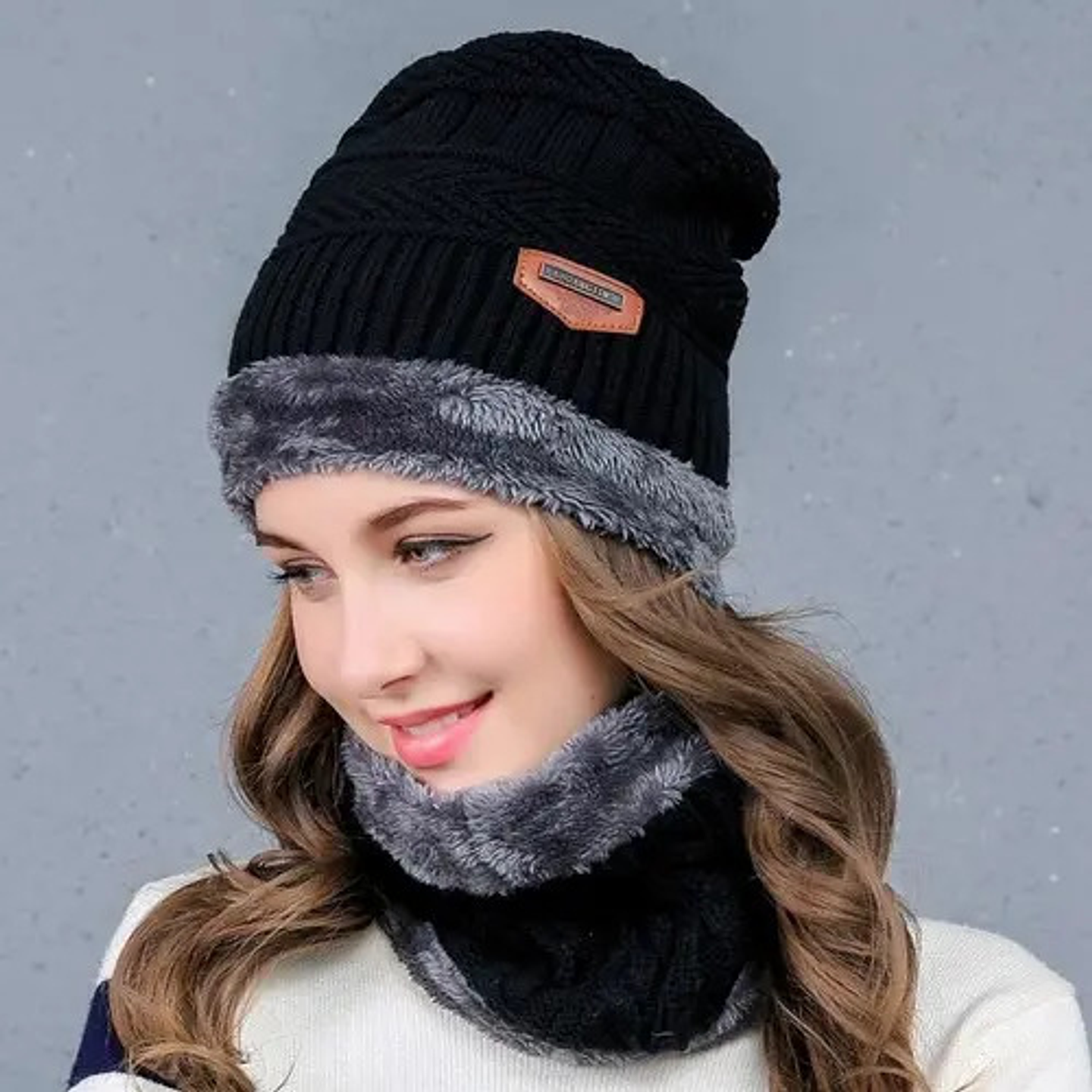 Gorro Invierno De Lana Con Interior Chiporro Cuello 13