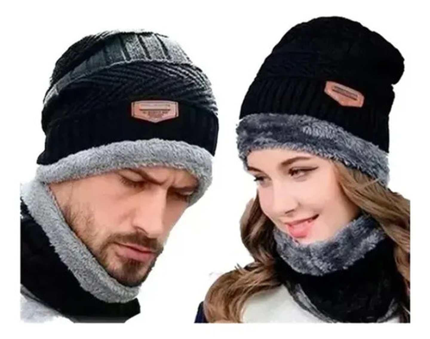 Gorro Invierno De Lana Con Interior Chiporro Cuello 25