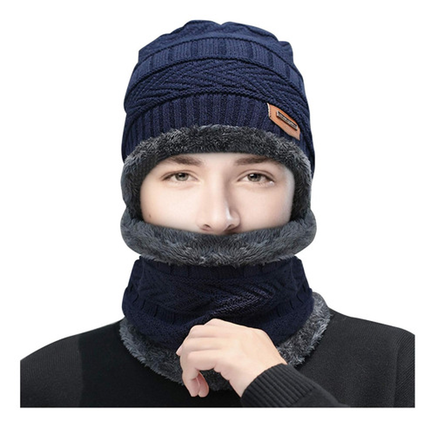 Gorro Invierno De Lana Con Interior Chiporro Cuello 27