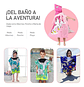 Toalla De Baño Playa Nadar Capucha Niños Diseños - Miniatura 2