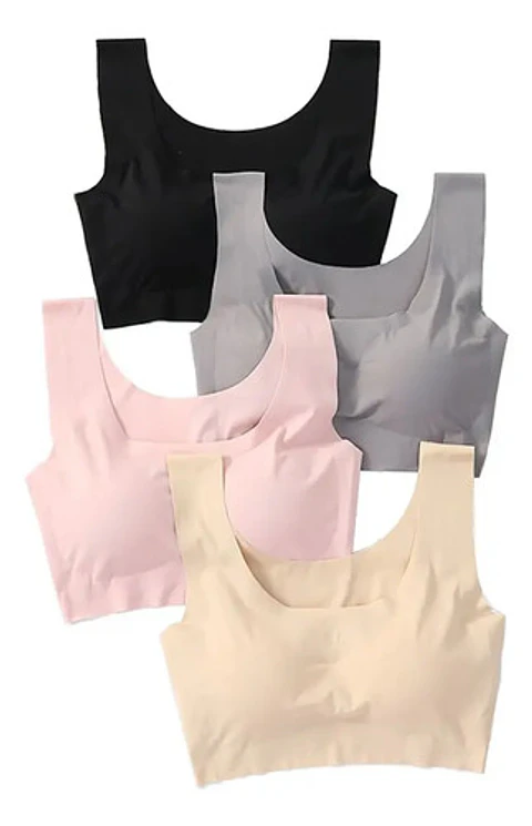 Pack 3 Sostén Push Up Sujetador Sin Varillas Sin Costuras