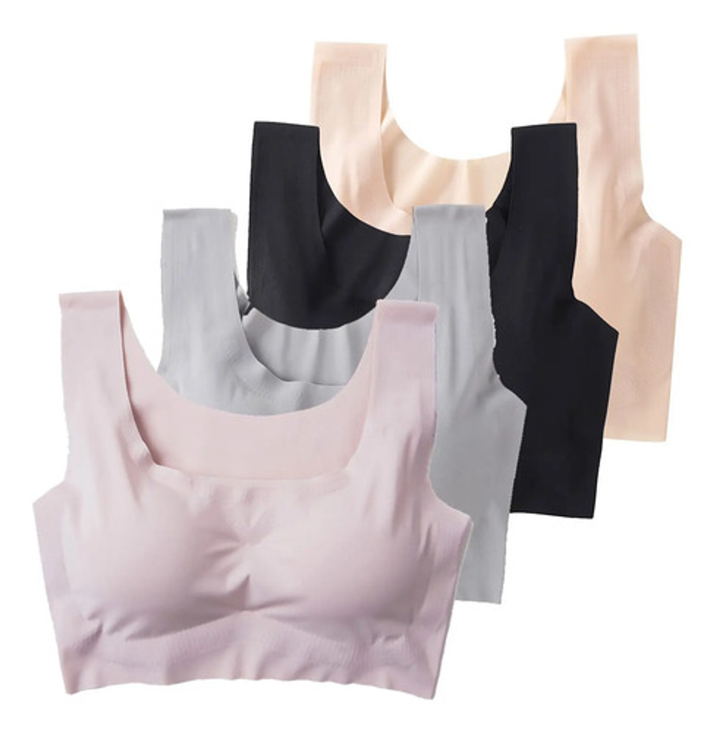 Pack 3 Sostén Push Up Sujetador Sin Varillas Sin Costuras 3
